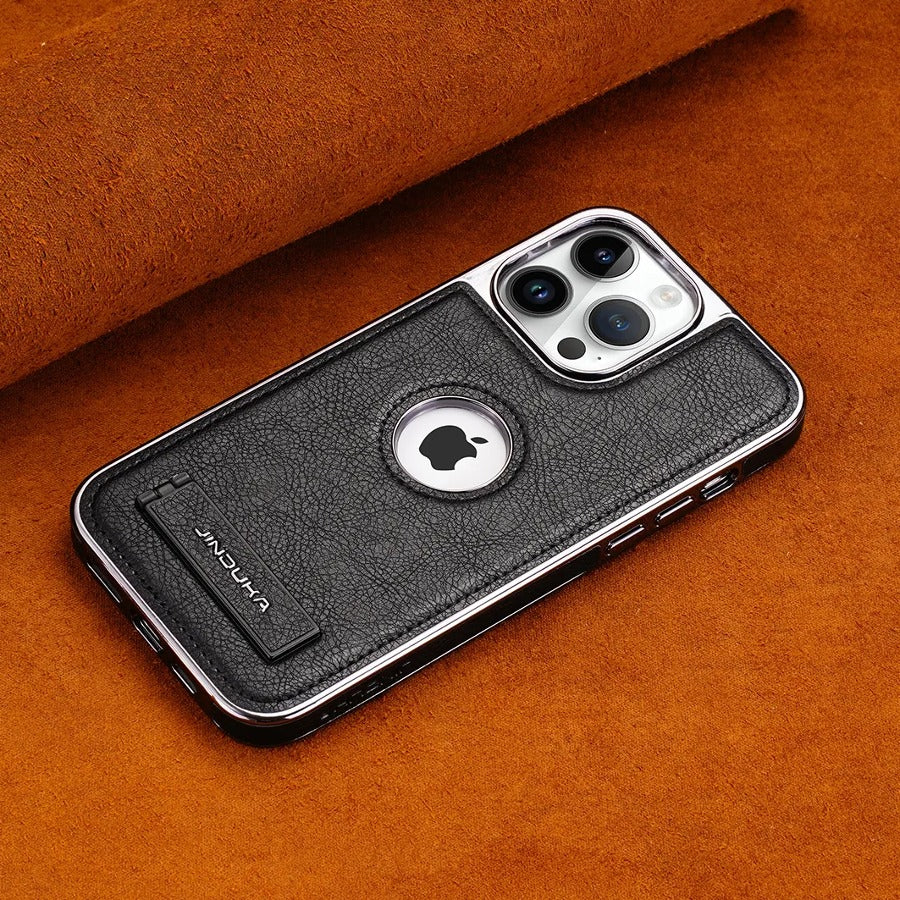 #MK - Genuine Leather Strap Holder Case - iPhone