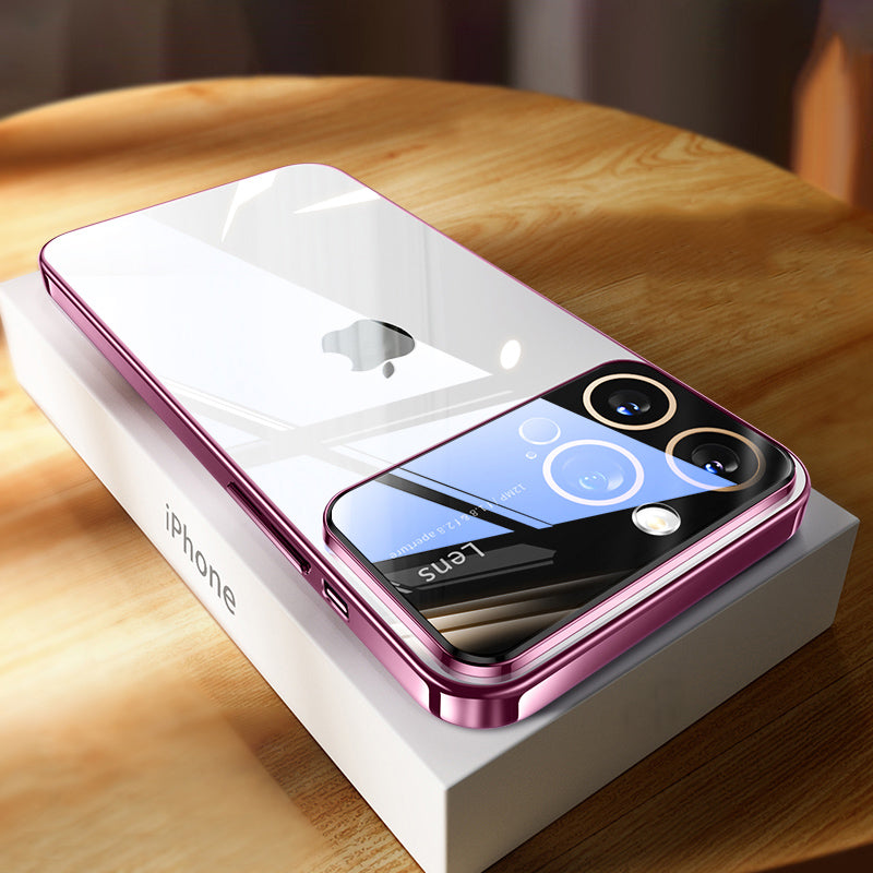 #MK -  Luxury Plating Transparent Back Case - iPhone