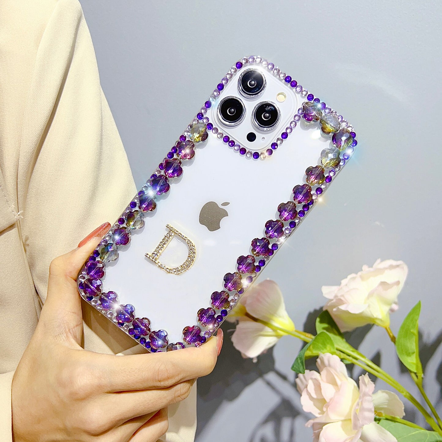 #MK -  Sparkling Dior Logo Mobile Case - iPhone