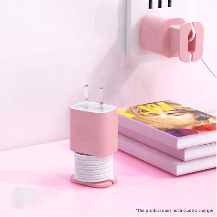#Mk - 2 in 1 Silicone Charger Protector + Cable Winder