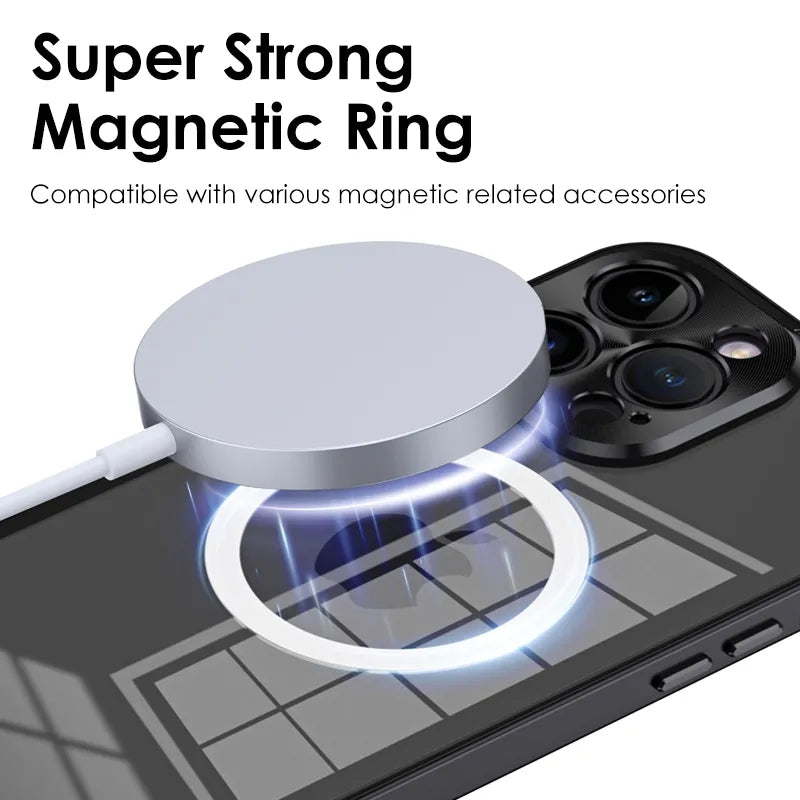 #MK - Metal Frame Transparent Case- Apple