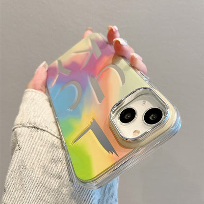 #MK -  Gradient Colorful Lucky Printed Case - iPhone