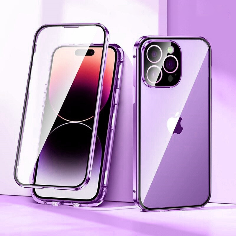 #MK - 360 Magnetic Glass Case  - iPhone