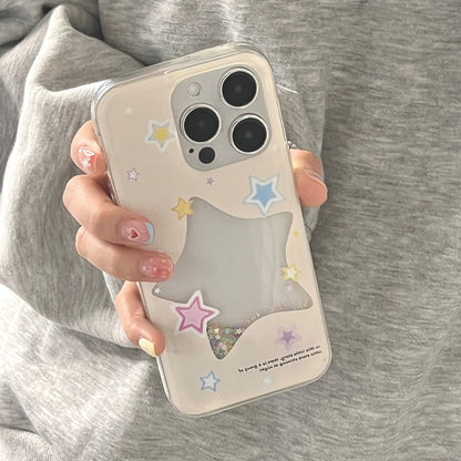 #MK - Quicksand Glitter Star Phone Case - iPhone