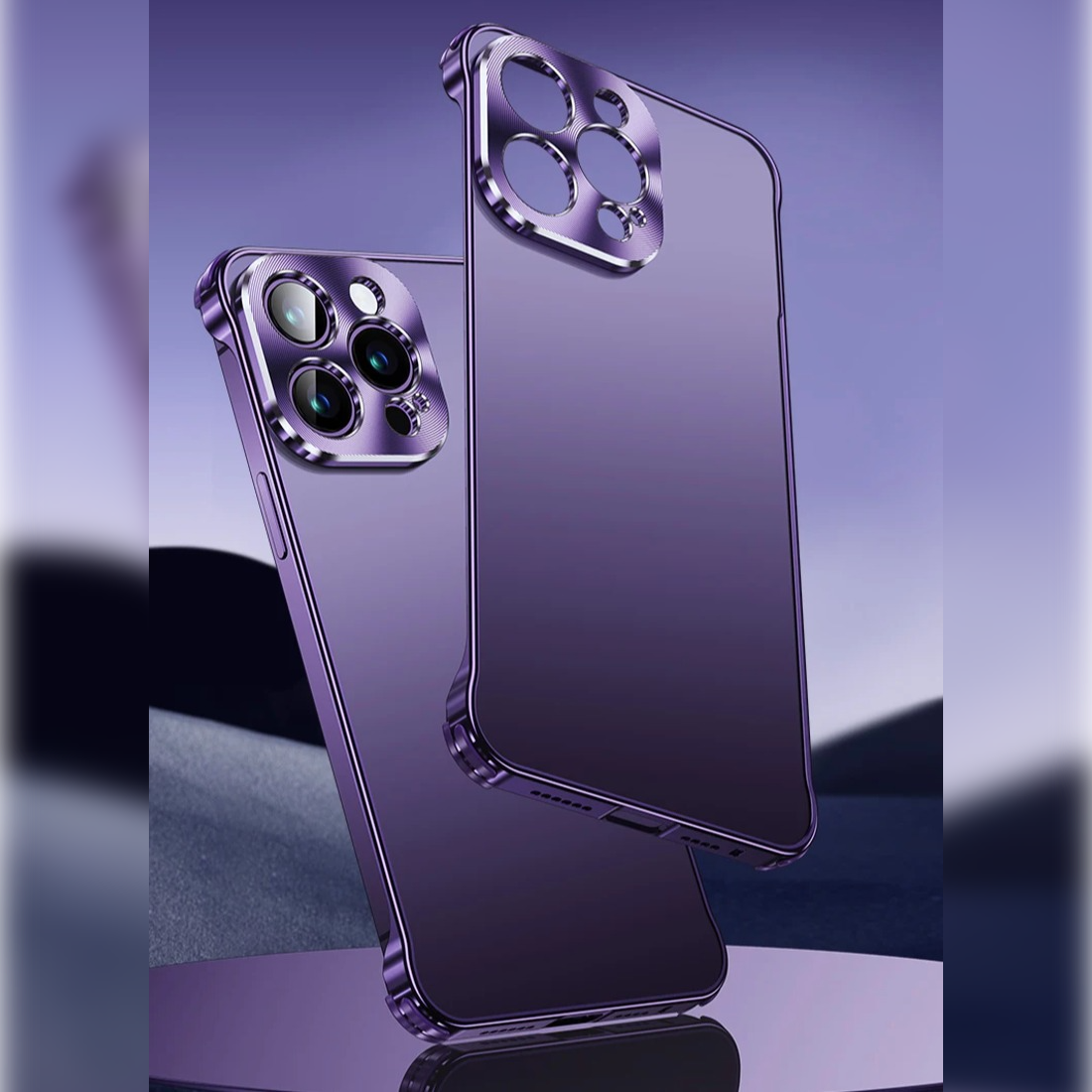 #MK - VaultLux Aluminium Frame Lens Protection Case - iPhone