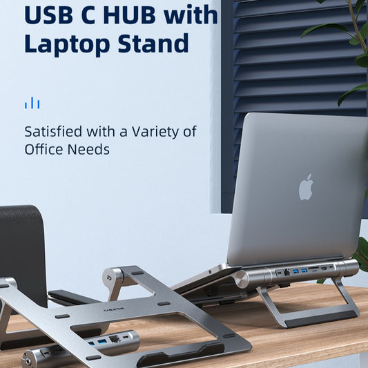 #MK - Aluminium Laptop Stand With Usb Hub