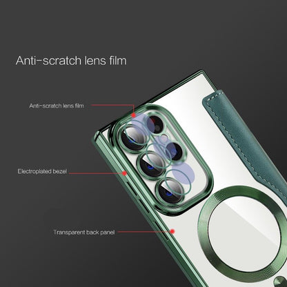 #MK -  Premium Leather Card Slot Camera Protection Magsafe Case