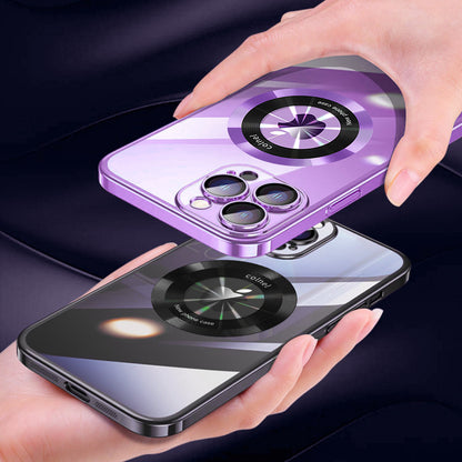 CD Pattern Magnetic Transparent Case - iPhone