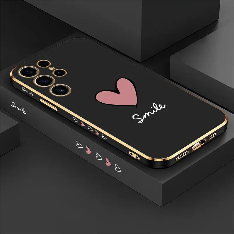 #MK - Luxury Plating Smile Heart Case - Samsung