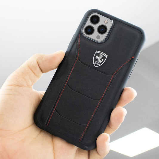 iPhone 13 Pro Max Genuine Leather Ferrari Case