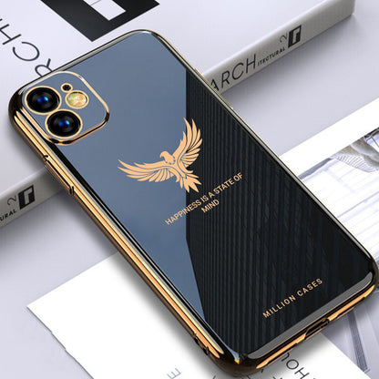 iPhone 11 Series Electroplating Eagle Pattern Case