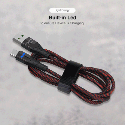 Million Cases Auto Disconnect Fast Charging Braided Type-C Cable