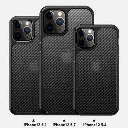 iPhone 12 Pro Max Opaque Matte Carbon Fiber TPU Armor Case