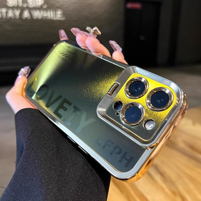 #Mk -  Laser Metal Lens Stand Case - Apple