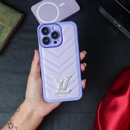 Luxury LV Logo Shiny Case - iPhone