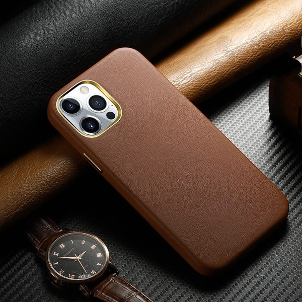 iPhone 13 Pro Max Luxury Genuine Leather Case