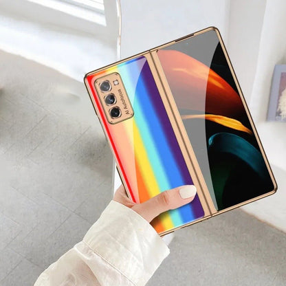 Galaxy Z Fold2 Rainbow Glass Case