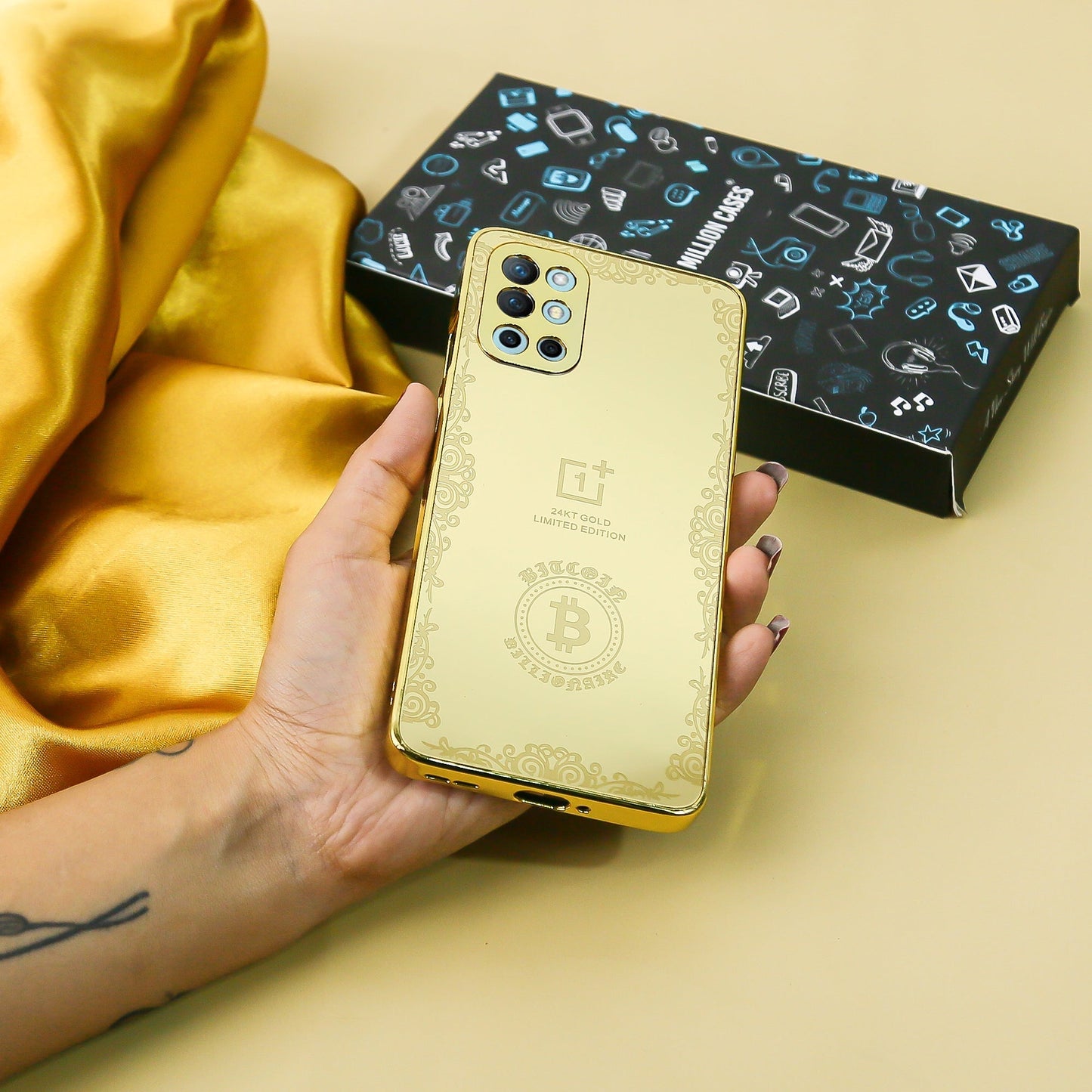 Crafted Gold Bitcoin Luxurious Camera Protective Case - OnePlus