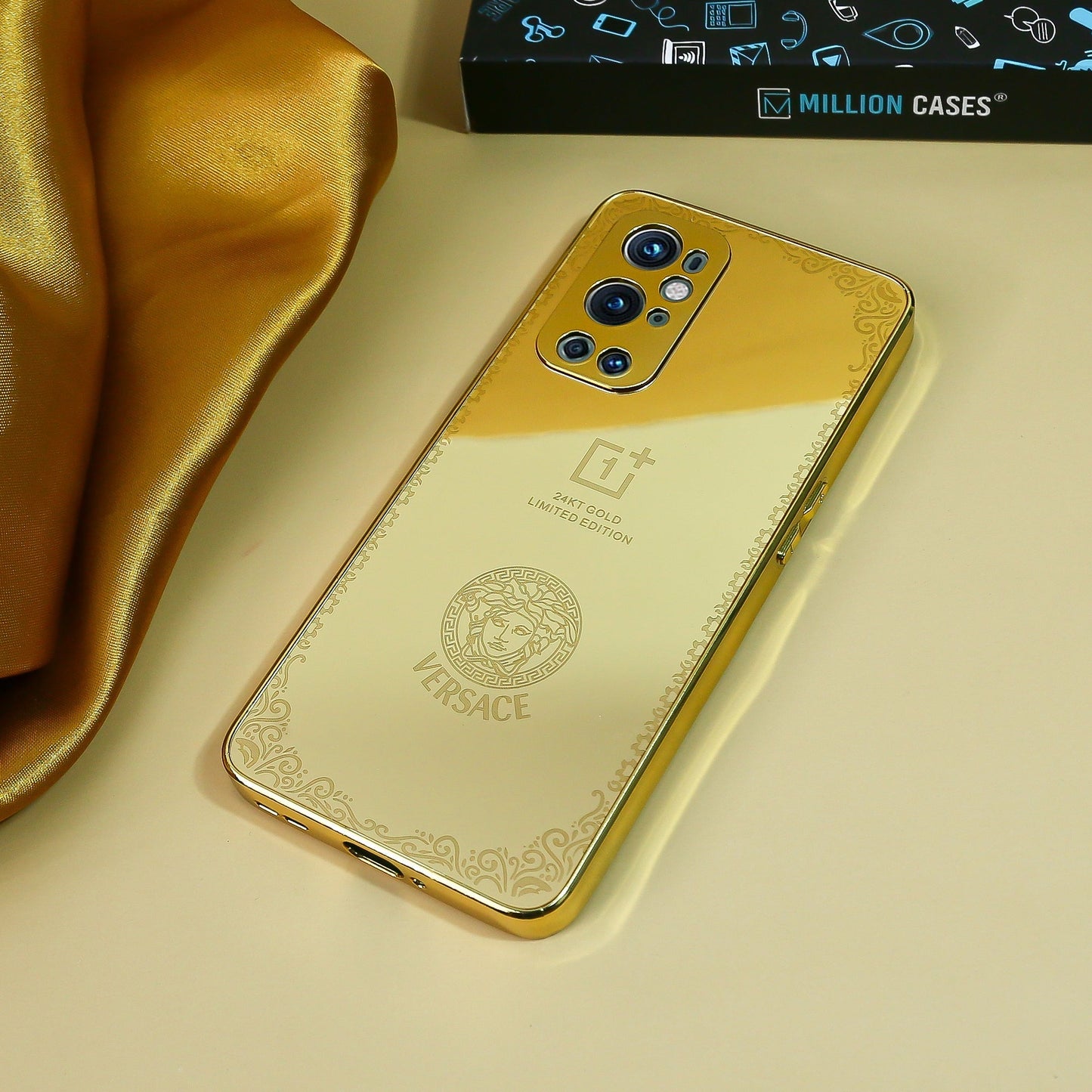 OnePlus 9 Pro Crafted Gold Versace Luxurious Camera Protective Case