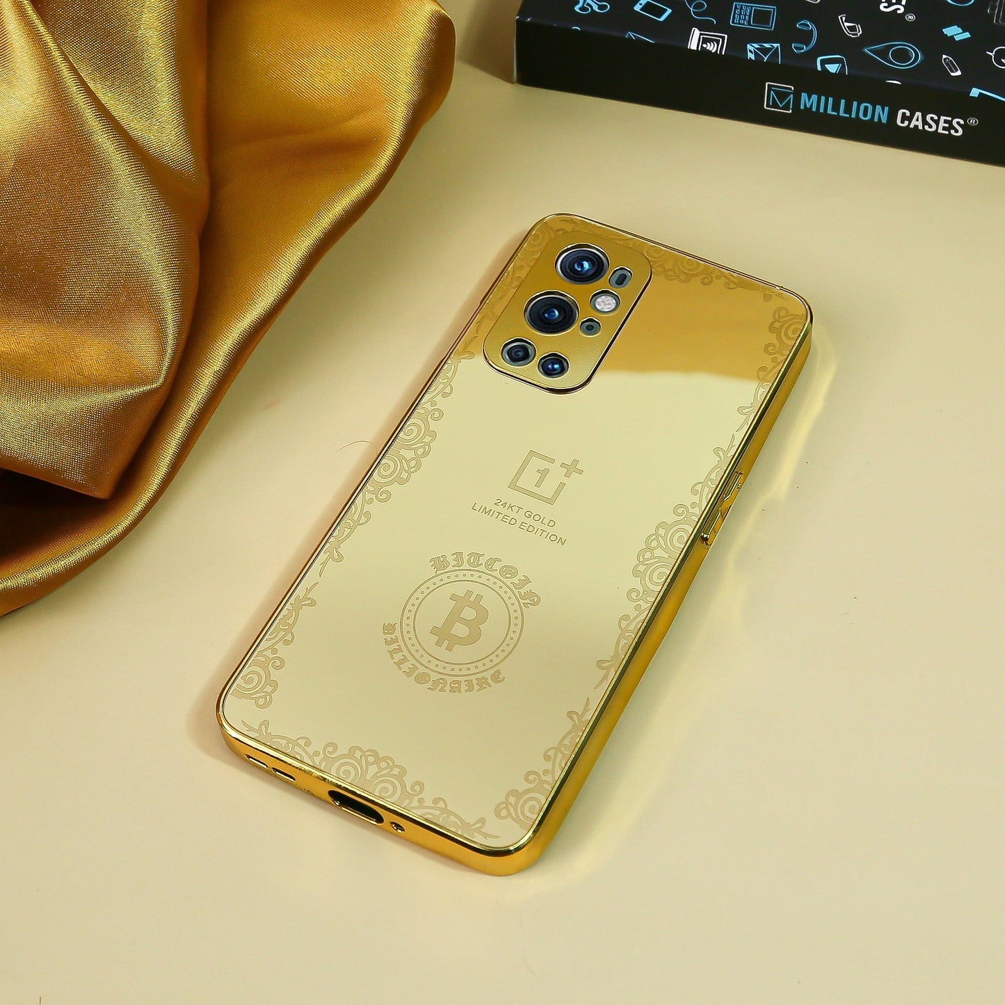 OnePlus 9 Pro Crafted Gold Bitcoin Luxurious Camera Protective Case