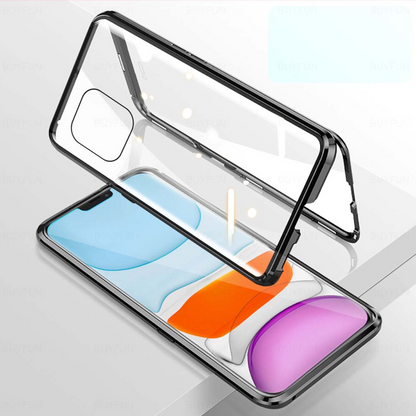 iPhone 12 Mini Electronic Auto-Fit (Front+ Back) Glass Magnetic Case
