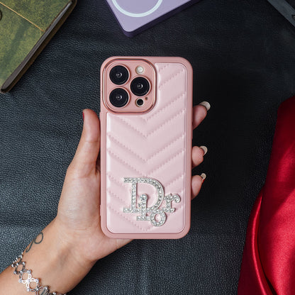 Luxury Dior Logo Shiny Case - iPhone