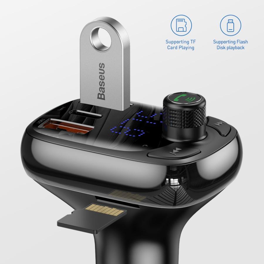 Baseus ® T-Type Wireless MP3 and USB Charger