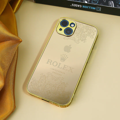 iPhone 15 Series Crafted Gold Luxurious Camera Protective Case