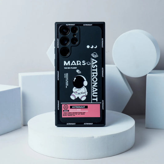 Galaxy Series Luxury Astronaut Soft Silicone Case - Black
