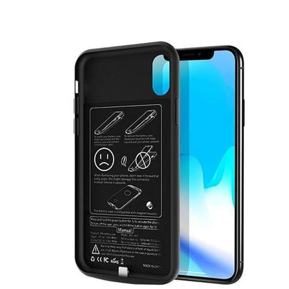 iPhone X Series  (3 in 1 Combo)  Battery Shell Case + Tempered Glass + Camera Lens Guard