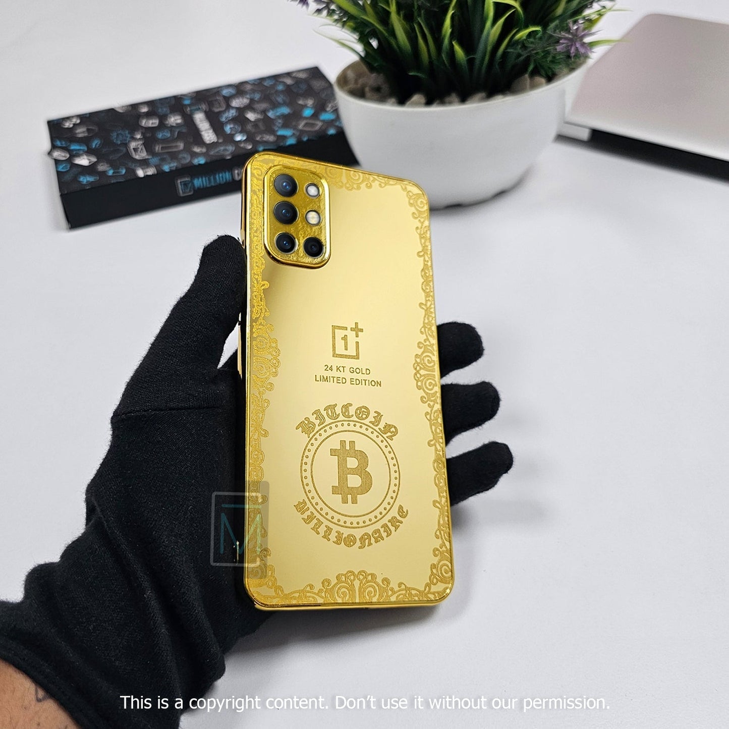 OnePlus 8T Crafted Gold Bitcoin Luxurious Camera Protective Case