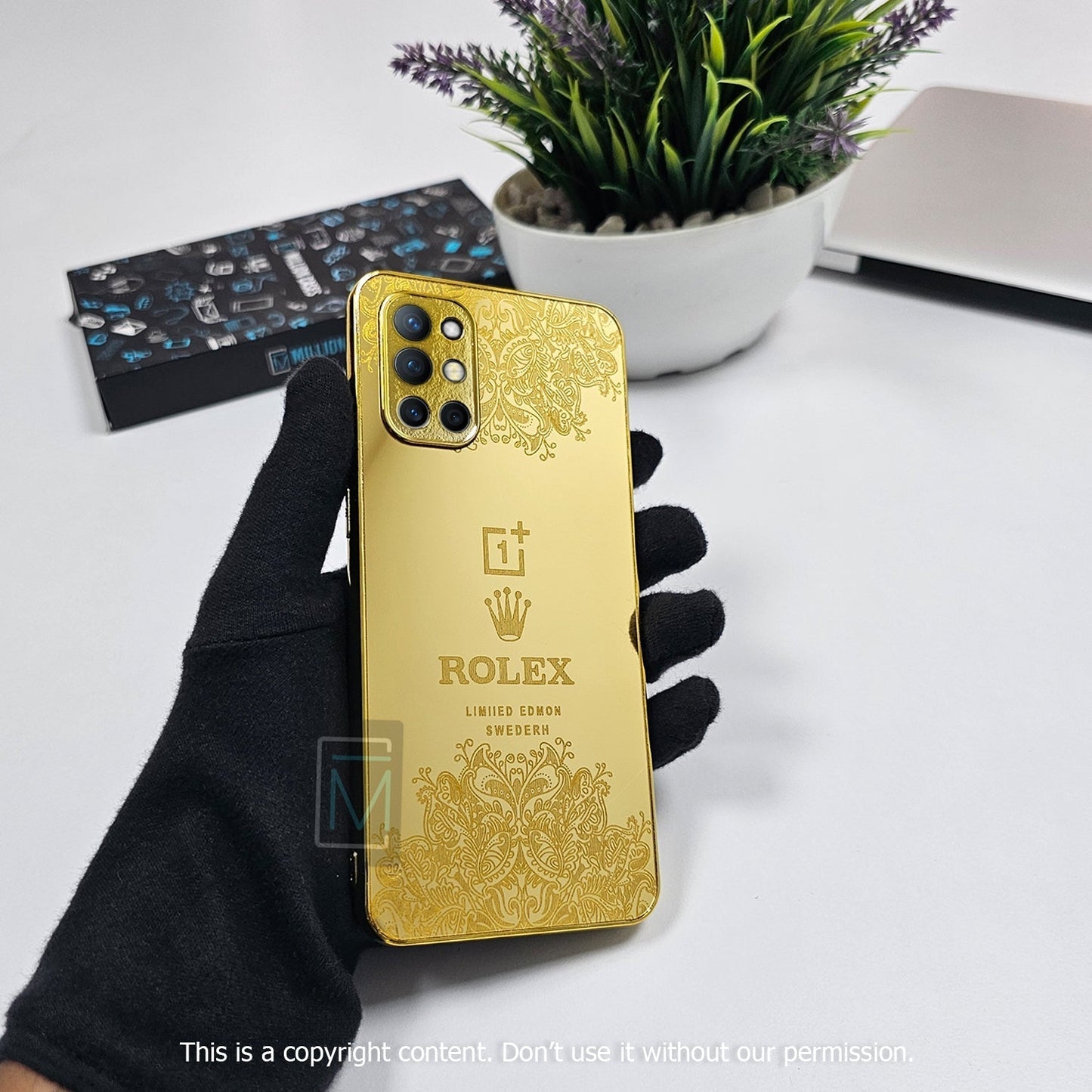 OnePlus 8T Crafted Gold Rolex Luxurious Camera Protective Case