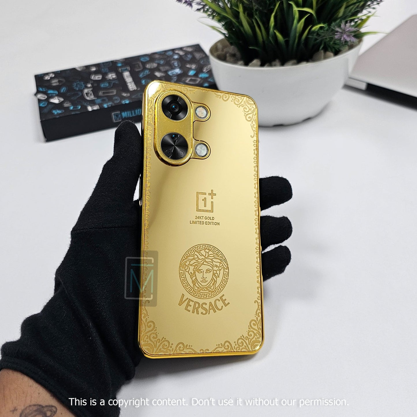 OnePlus Nord 3 Crafted Gold Versace Luxurious Camera Protective Case