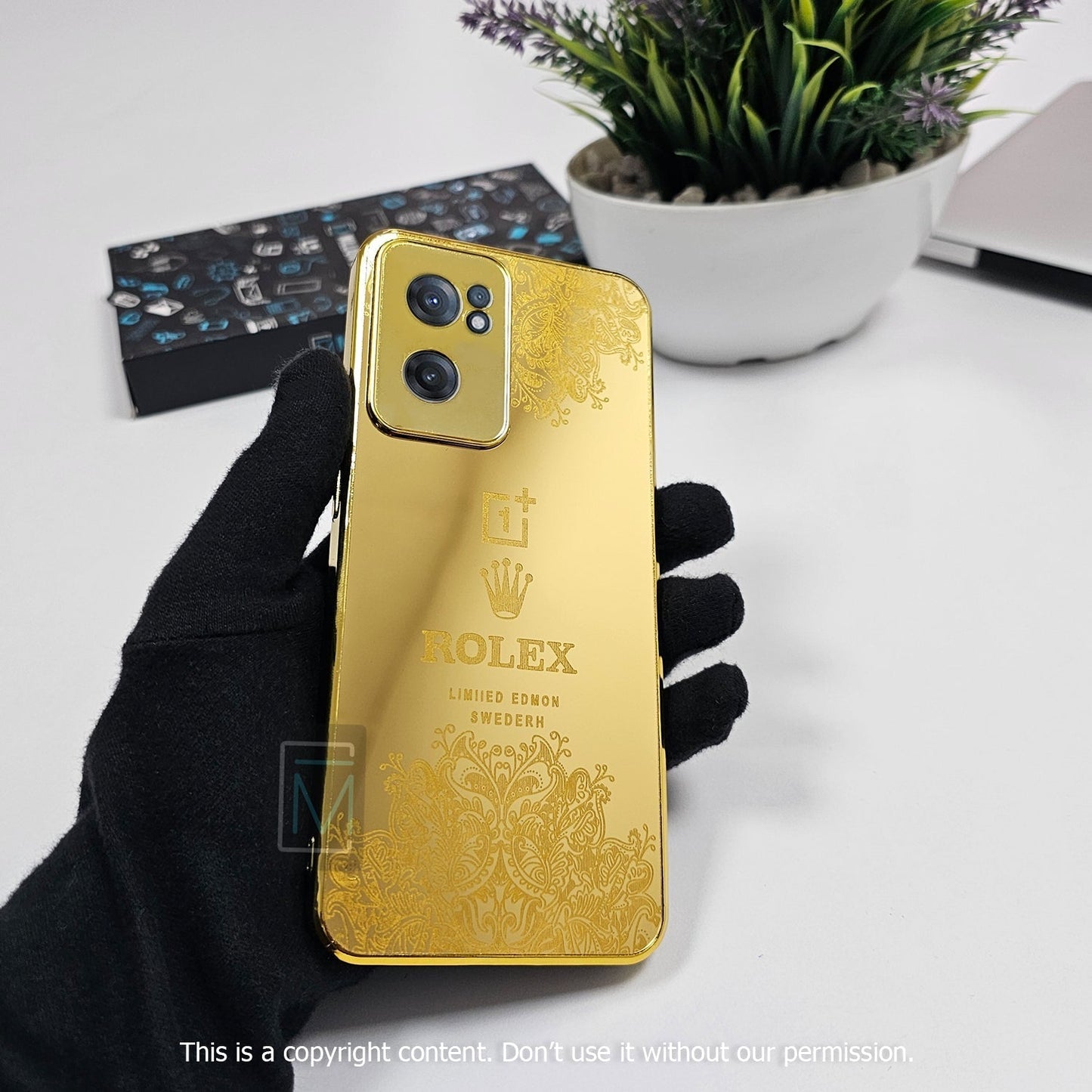 OnePlus Nord CE 2 Crafted Gold Rolex Luxurious Camera Protective Case