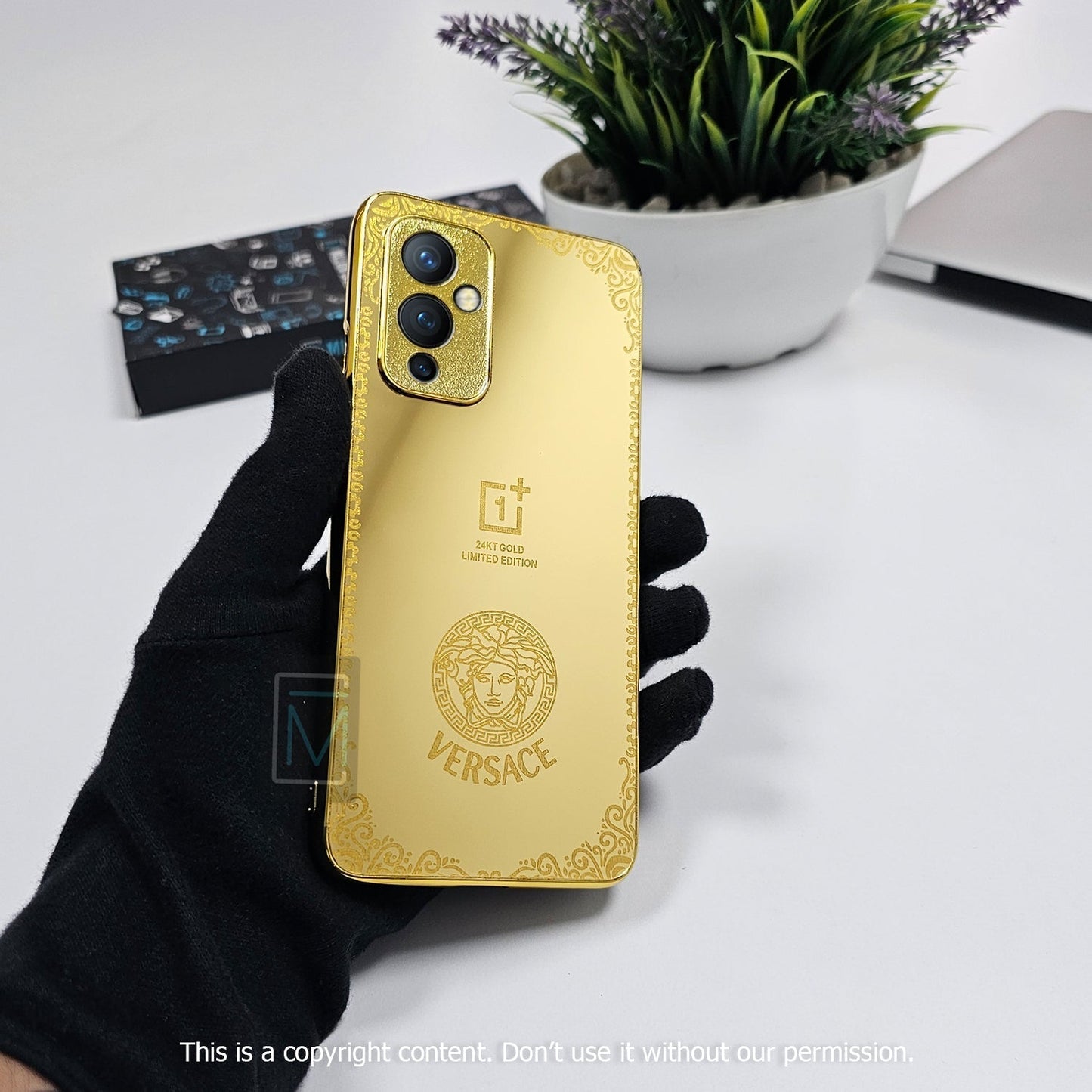 OnePlus 9 Crafted Gold Versace Luxurious Camera Protective Case