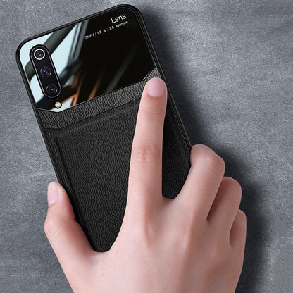 Galaxy A50 Sleek Slim Leather Glass Case