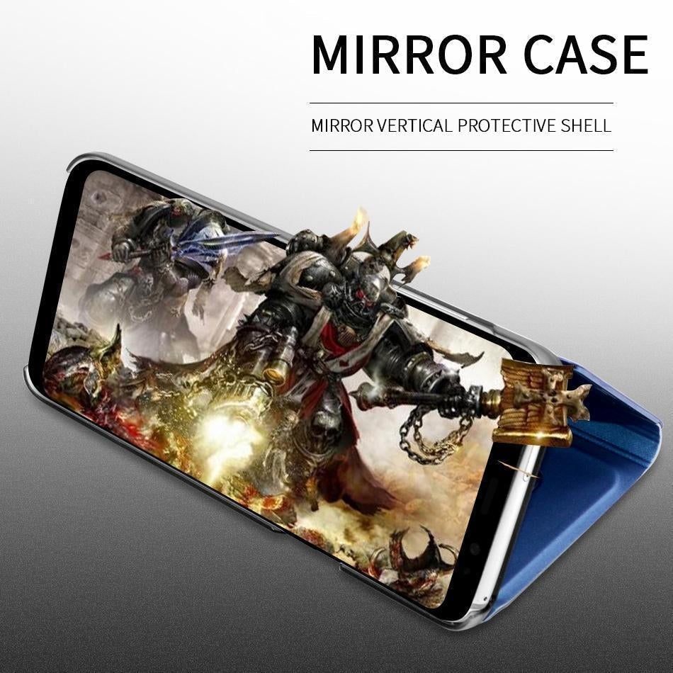 Galaxy M42 Mirror Clear View Flip Case