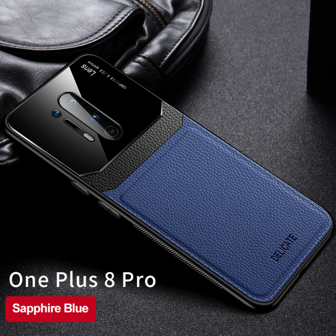 OnePlus 8 Series Sleek Slim Leather Glass Case