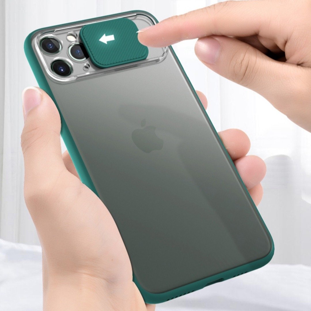 iPhone 11 Series Camera Lens Slide Protection Matte Case