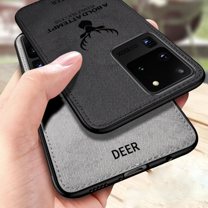 Samsung Galaxy Deer Case - (3 in 1 Combo) Tempered Glass + Camera Lens Protector