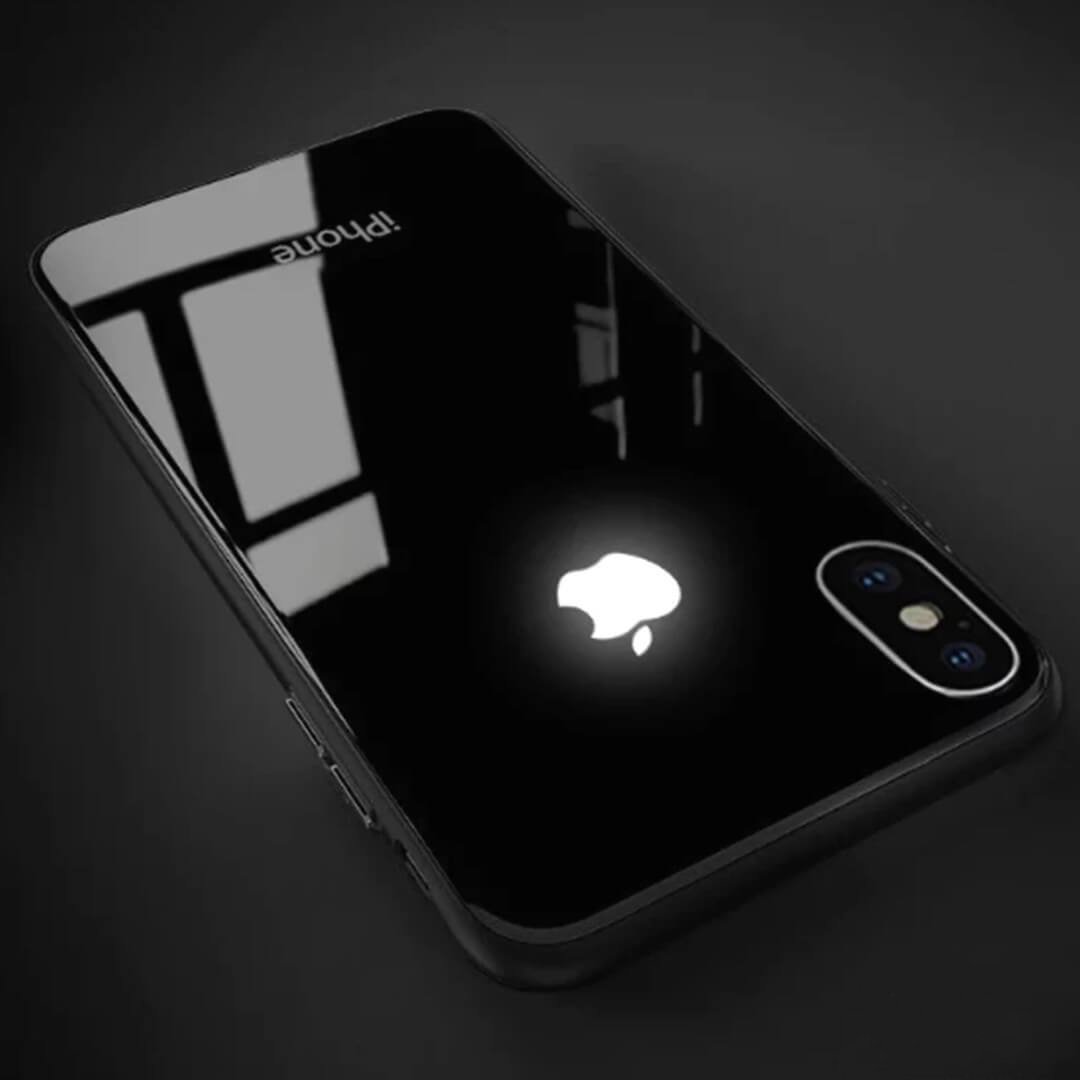 iPhone X LED Logo Glass Back Case