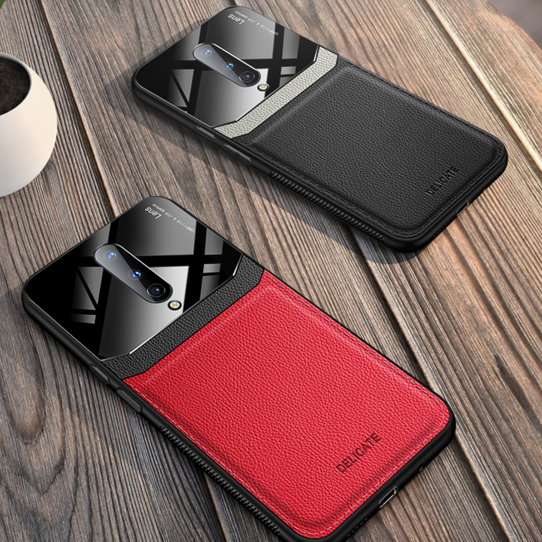 OnePlus 7 Pro Sleek Slim Leather Glass Case