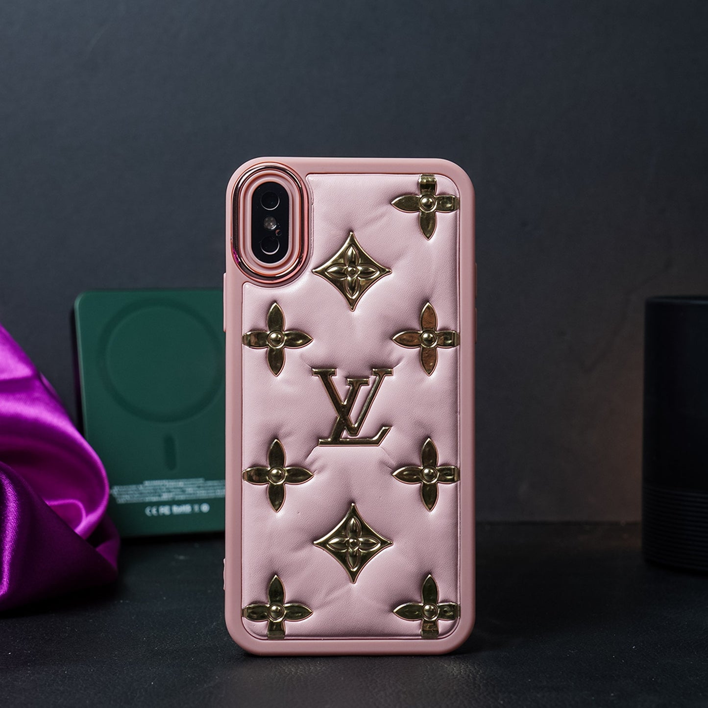 Luxury Brand Puff leather Phone Case - iPhone