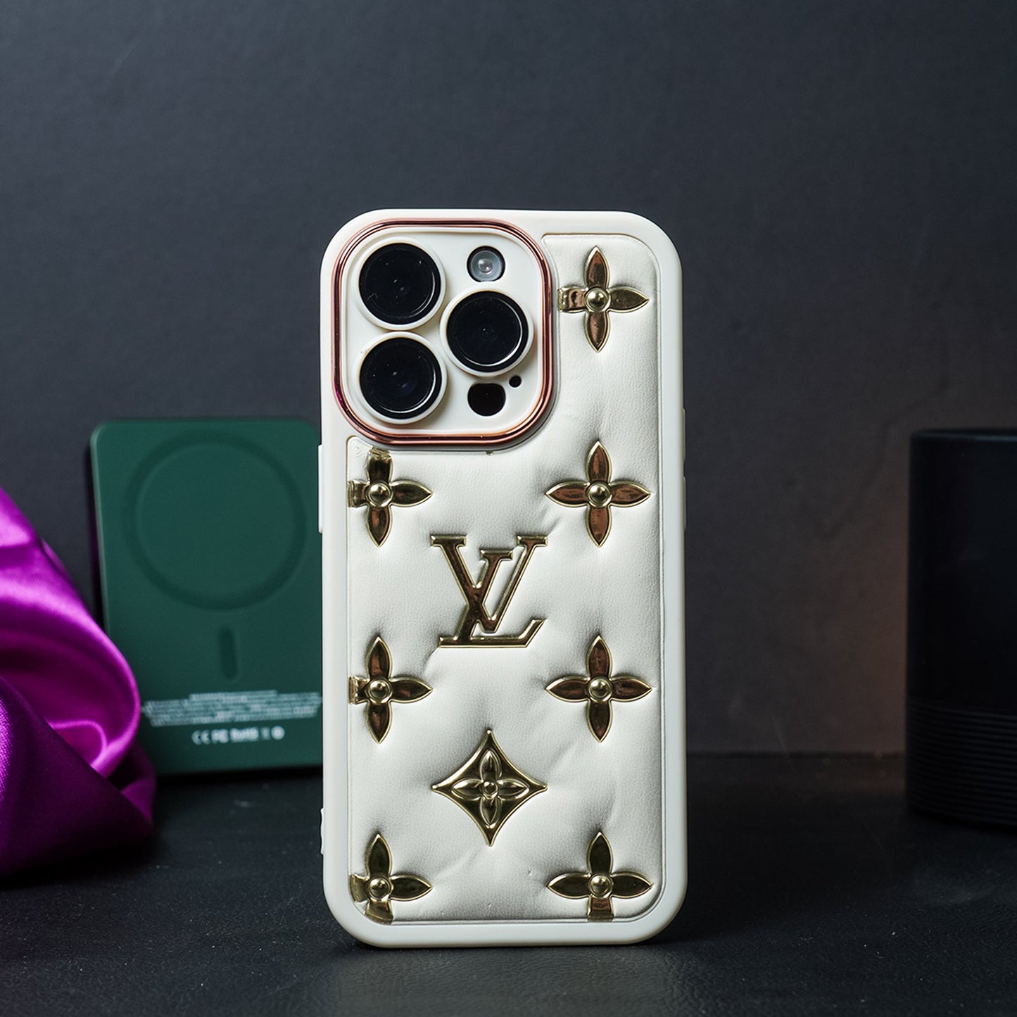 Luxury Brand Puff leather Phone Case - iPhone