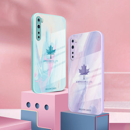 OnePlus Nord Watercolor Mapple Leaf Glass Case