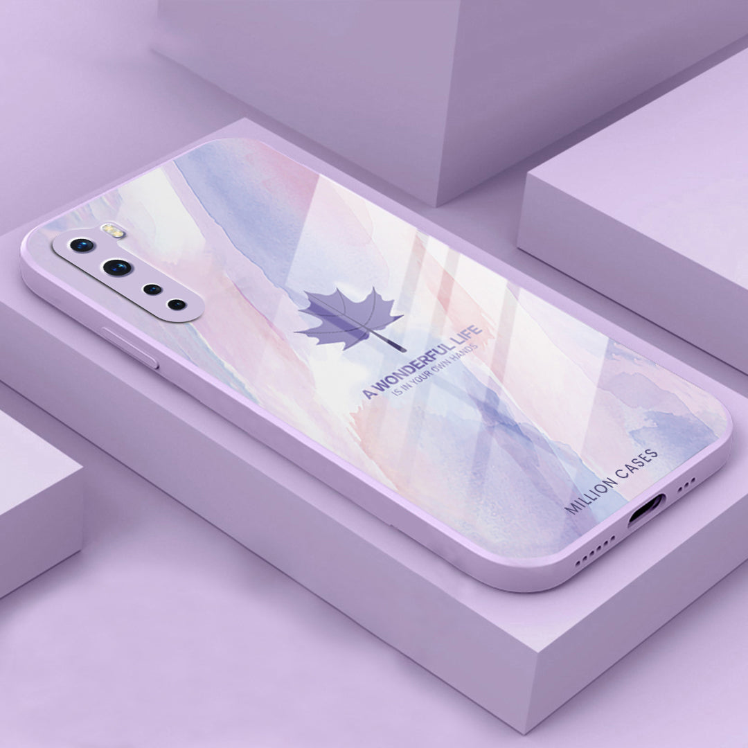 OnePlus Nord Watercolor Mapple Leaf Glass Case