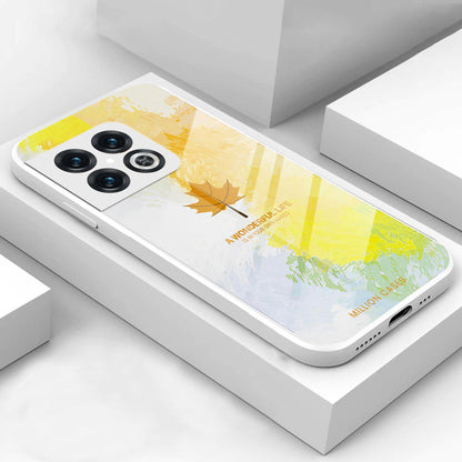 OnePlus 10 Pro Watercolor Mapple Leaf Glass Case
