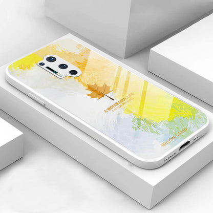 OnePlus 8 Pro Watercolor Mapple Leaf Glass Case