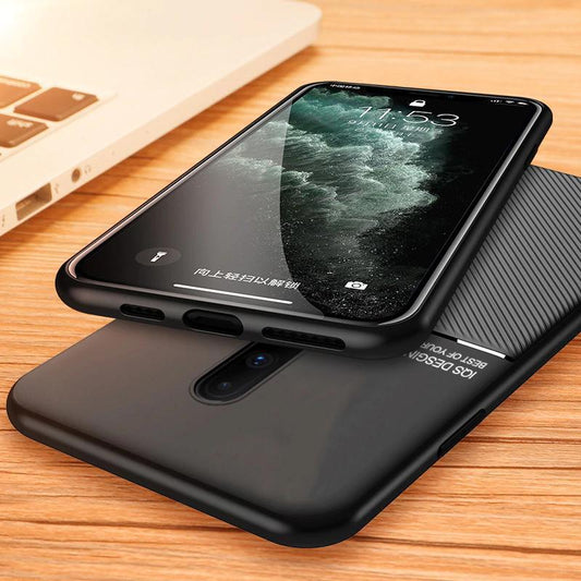 OnePlus 7 Pro Carbon Fiber Twill Pattern Soft TPU Case