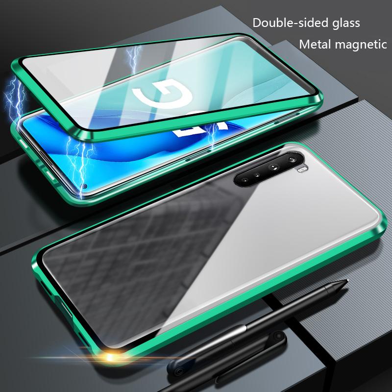 OnePlus Nord Electronic Auto-Fit (Front+ Back) Glass Magnetic Case